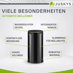 Rechteckiger Mülleimer mit Sensor Automatischer Abfalleimer für kontaktloses Entsorgen von Müll
