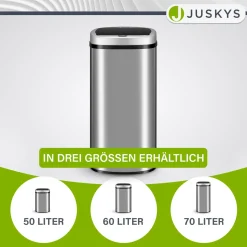 Rechteckiger Mülleimer mit Sensor Automatischer Abfalleimer für kontaktloses Entsorgen von Müll