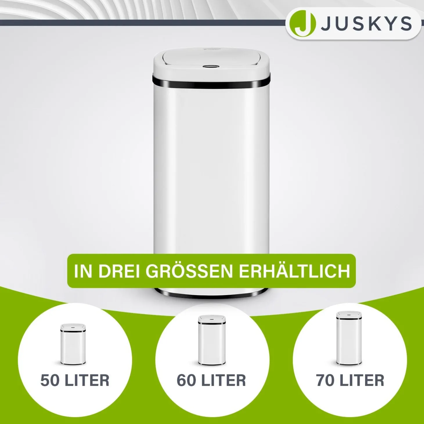 Rechteckiger Mülleimer mit Sensor Automatischer Abfalleimer für kontaktloses Entsorgen von Müll