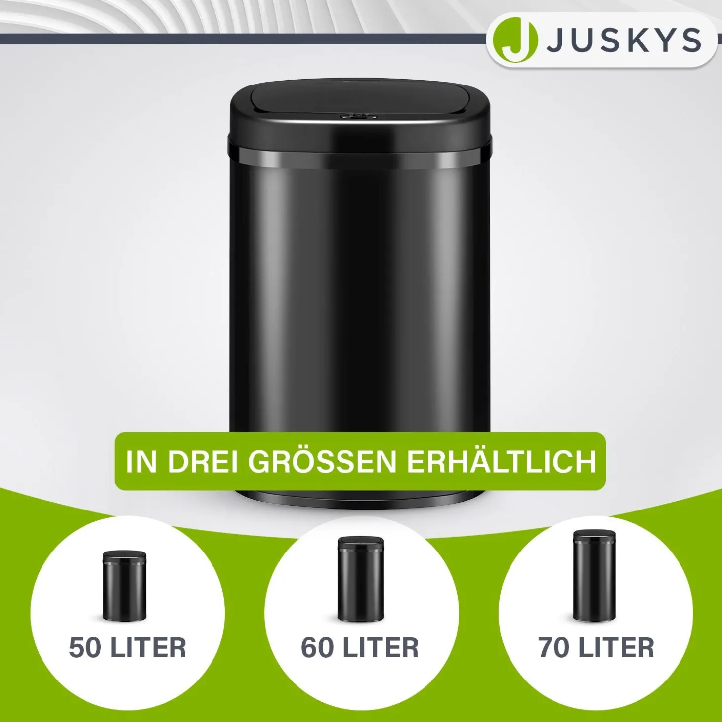 Rechteckiger Mülleimer mit Sensor Automatischer Abfalleimer für kontaktloses Entsorgen von Müll