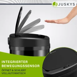 Rechteckiger Mülleimer mit Sensor Automatischer Abfalleimer für kontaktloses Entsorgen von Müll