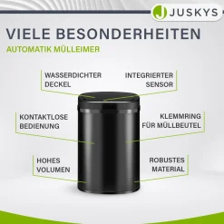 Rechteckiger Mülleimer mit Sensor Automatischer Abfalleimer für kontaktloses Entsorgen von Müll
