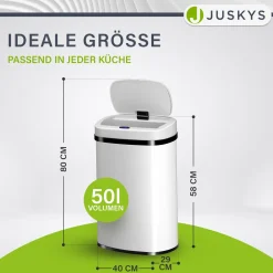 Rechteckiger Mülleimer mit Sensor Automatischer Abfalleimer für kontaktloses Entsorgen von Müll