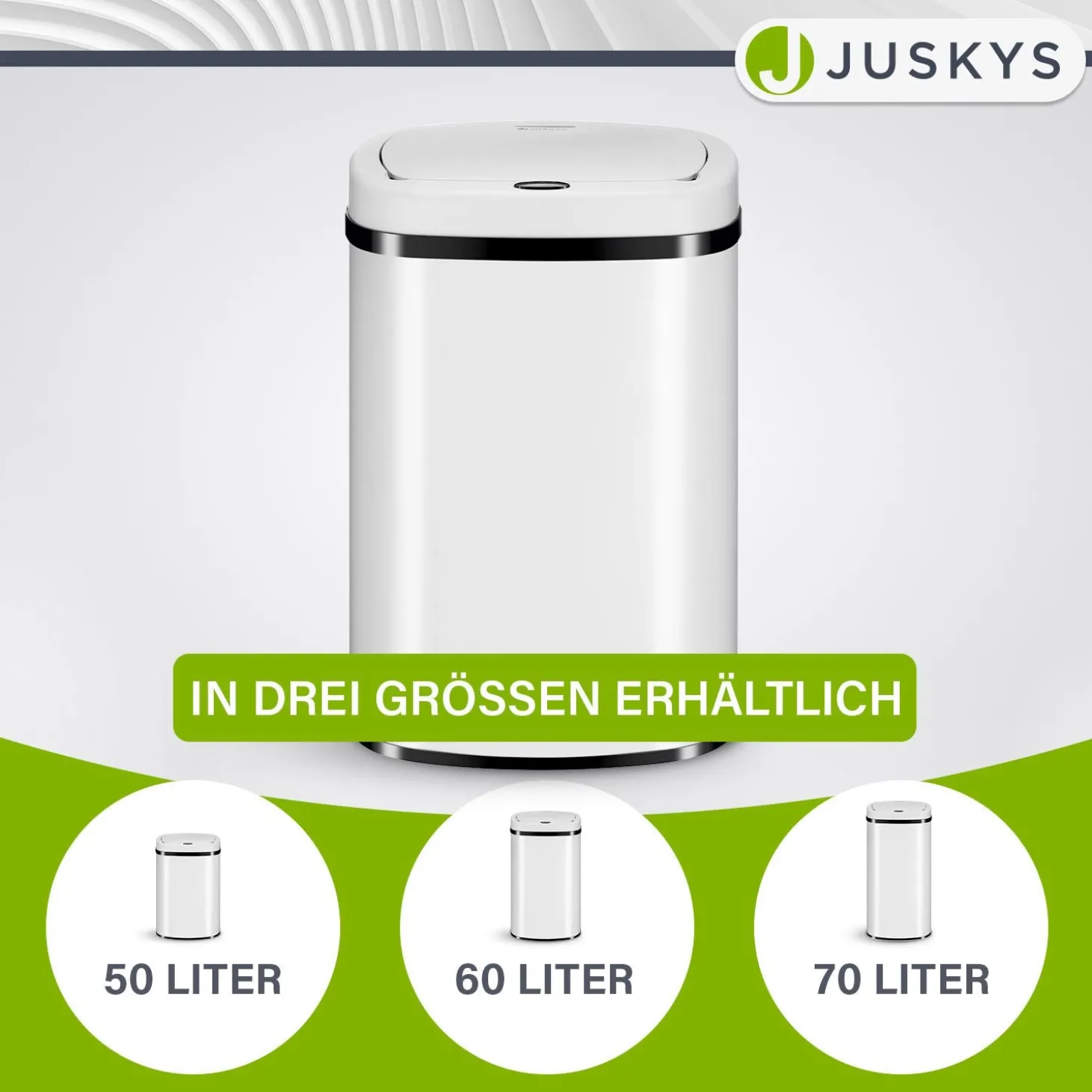 Rechteckiger Mülleimer mit Sensor Automatischer Abfalleimer für kontaktloses Entsorgen von Müll