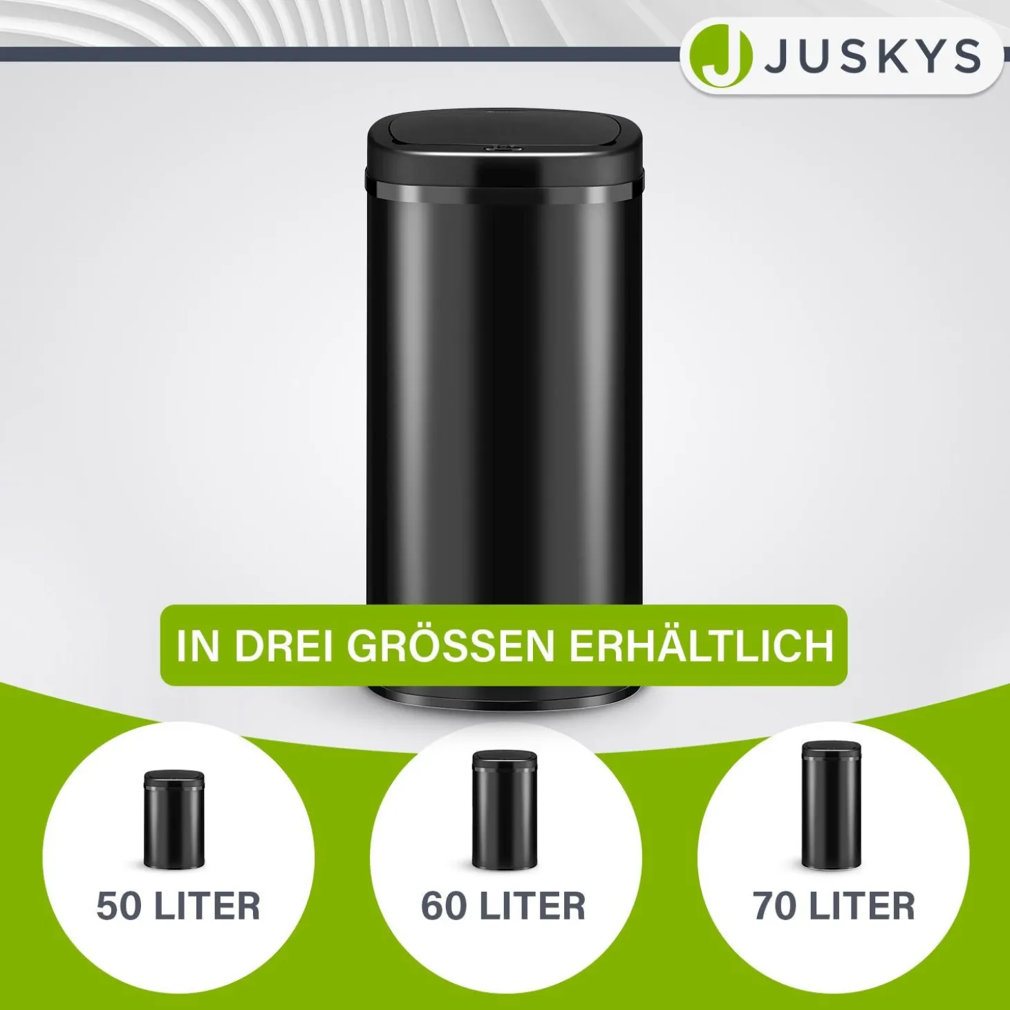 Rechteckiger Mülleimer mit Sensor Automatischer Abfalleimer für kontaktloses Entsorgen von Müll