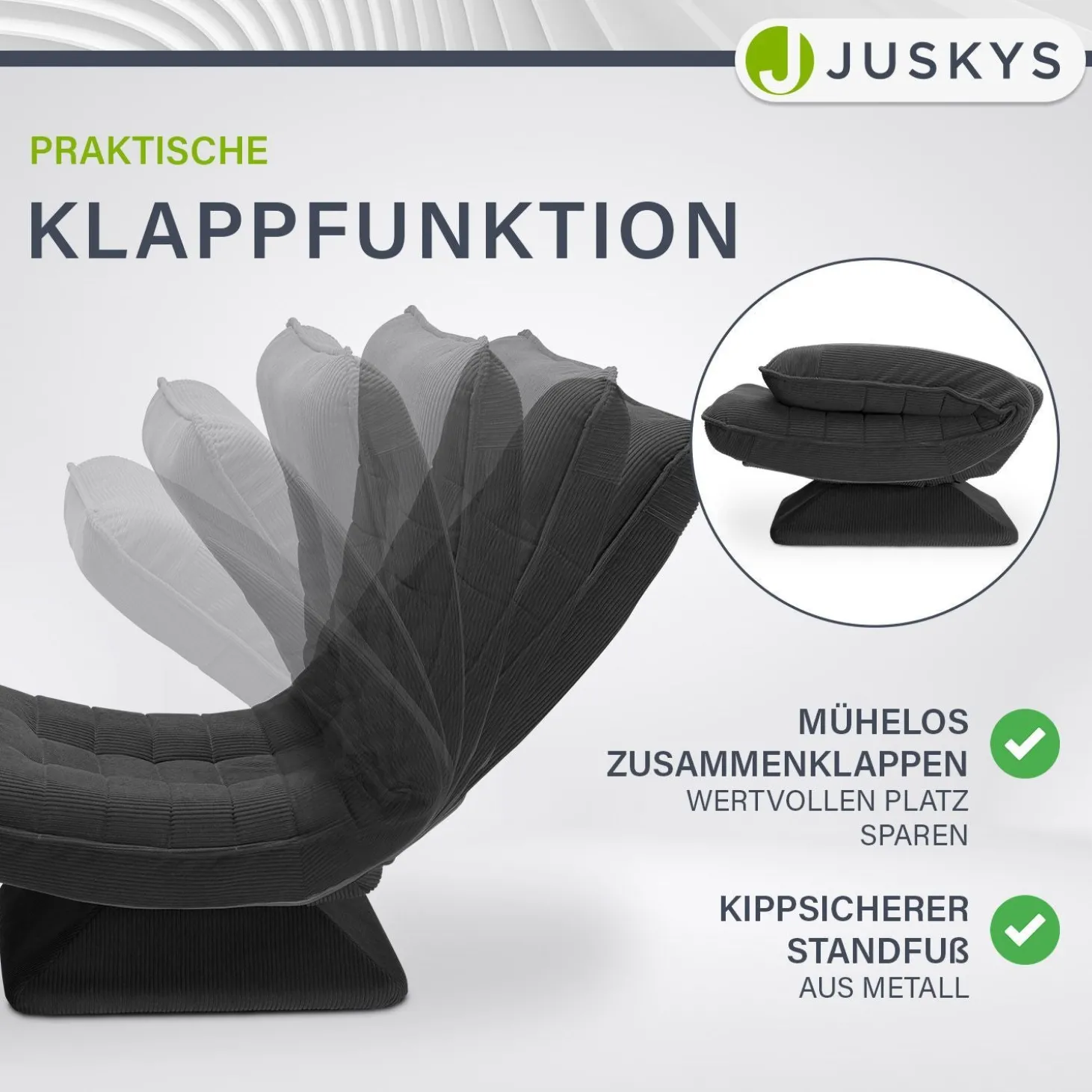 Relaxsessel Korsika mit Cord 360° drehbar, ergonomisch und mit 5-lagiger Polsterung