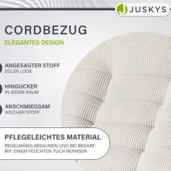 Relaxsessel Korsika mit Cord 360° drehbar, ergonomisch und mit 5-lagiger Polsterung