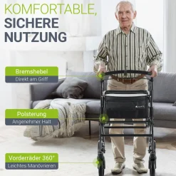 Rollator für die Wohnung Indoor Rollator ideal für schmale Wohnräume