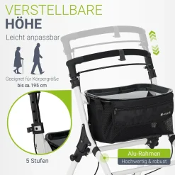 Rollator für die Wohnung Indoor Rollator ideal für schmale Wohnräume