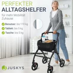 Rollator für die Wohnung Indoor Rollator ideal für schmale Wohnräume