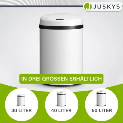 Runder Mülleimer mit Sensor Automatischer Abfalleimer für kontaktloses Entsorgen von Müll
