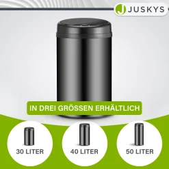 Runder Mülleimer mit Sensor Automatischer Abfalleimer für kontaktloses Entsorgen von Müll