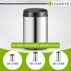 Runder Mülleimer mit Sensor Automatischer Abfalleimer für kontaktloses Entsorgen von Müll