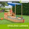 Sandkasten Käpt’n Pit - Piratenschiff Boot aus Holz Sandkiste in verspieltem Piraten Design mit Dach & Bodenplane
