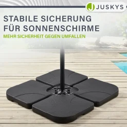 Schirmgewicht 4er Set Quad Gewicht aus HDPE befüllbar bis 80 kg