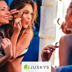 Schminktisch Bella mit Hocker Melly Mit Spiegel & LED-Licht für beste Styling-Ergebnisse