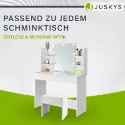Schminktisch Hocker Melly Mit Sitzkissen für ein angenehmes Beauty-Styling