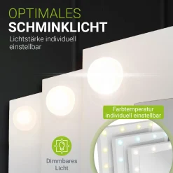 Schminktisch mit Spiegel Talea Eleganter Schminktisch mit Licht & viel Stauraum