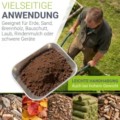 Schubkarre Garden 100 L Transporthilfe bis 250 kg mit Luftreifen - inkl. Handschuhe
