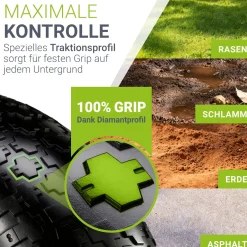 Schubkarre Garden 100 L Transporthilfe bis 250 kg mit Luftreifen - inkl. Handschuhe
