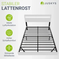 Schwebebett Lissabon Elegant schwebendes Polsterbett mit LED-Beleuchtung