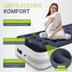 Selbstaufblasende Luftmatratze Sapri Bequemes Luftbett zum Camping oder für 1-2 Gäste