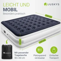 Selbstaufblasende Luftmatratze Sapri Bequemes Luftbett zum Camping oder für 1-2 Gäste