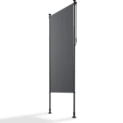Senkrechtmarkise Barbados 100 x 310 cm - grau Sonnen- & Sichtschutz höhenverstellbar, ohne Bohren, UV-beständig in 100x310cm - grau