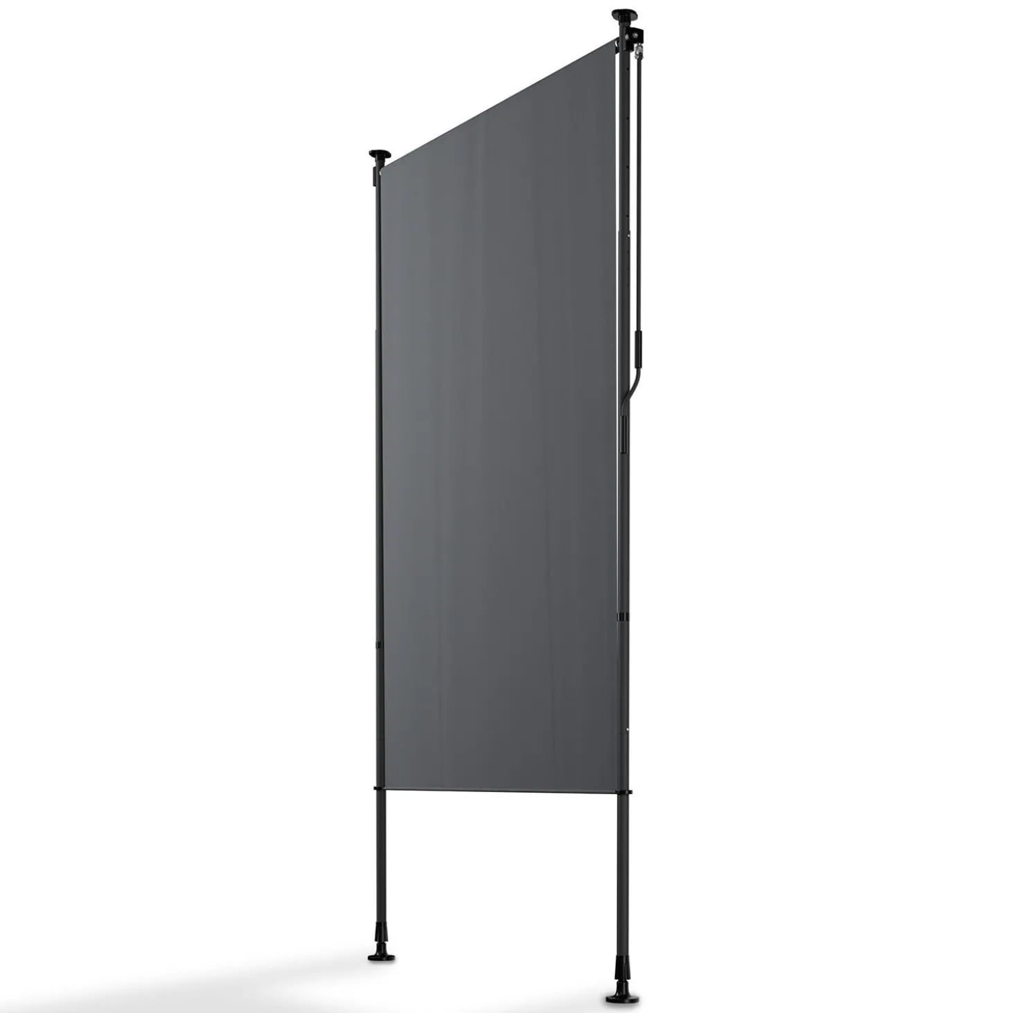 Senkrechtmarkise Barbados 100 x 310 cm - grau Sonnen- & Sichtschutz höhenverstellbar, ohne Bohren, UV-beständig in 100x310cm - grau