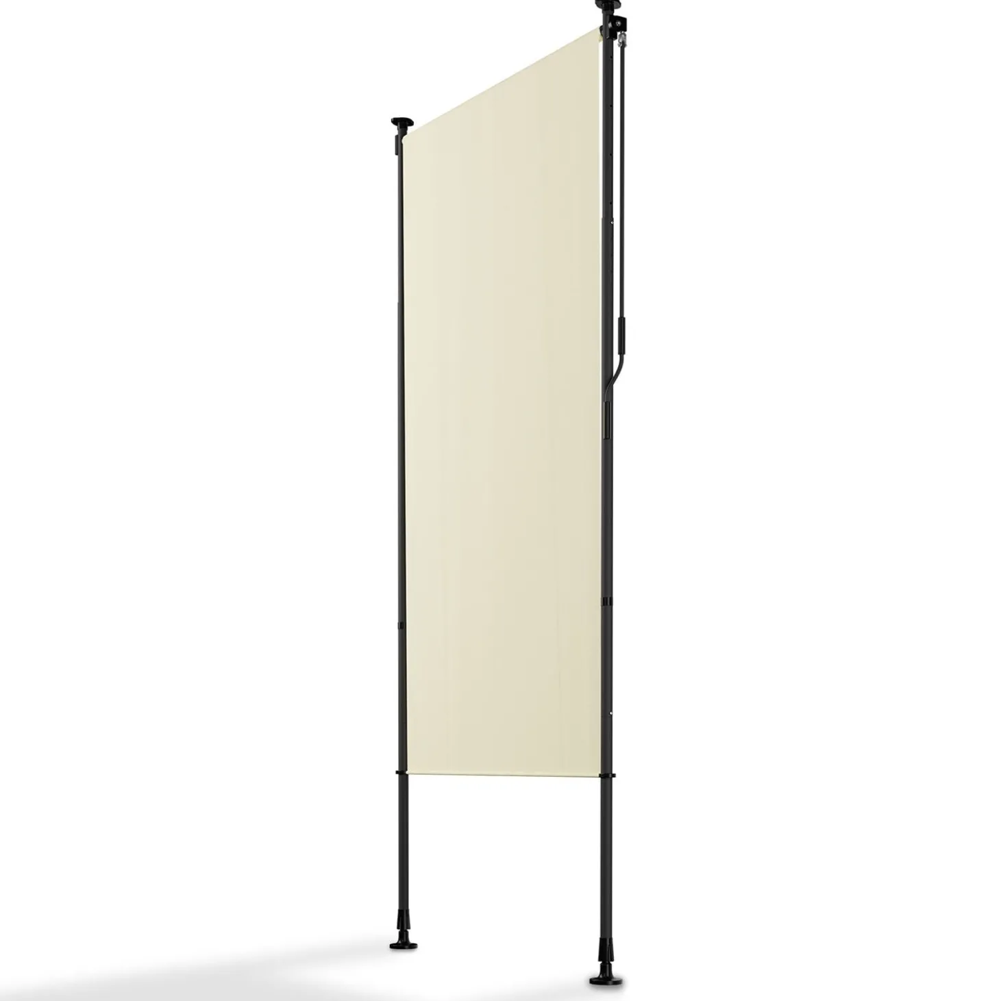Senkrechtmarkise Barbados 100 x 310 cm - grau Sonnen- & Sichtschutz höhenverstellbar, ohne Bohren, UV-beständig in 100x310cm - grau
