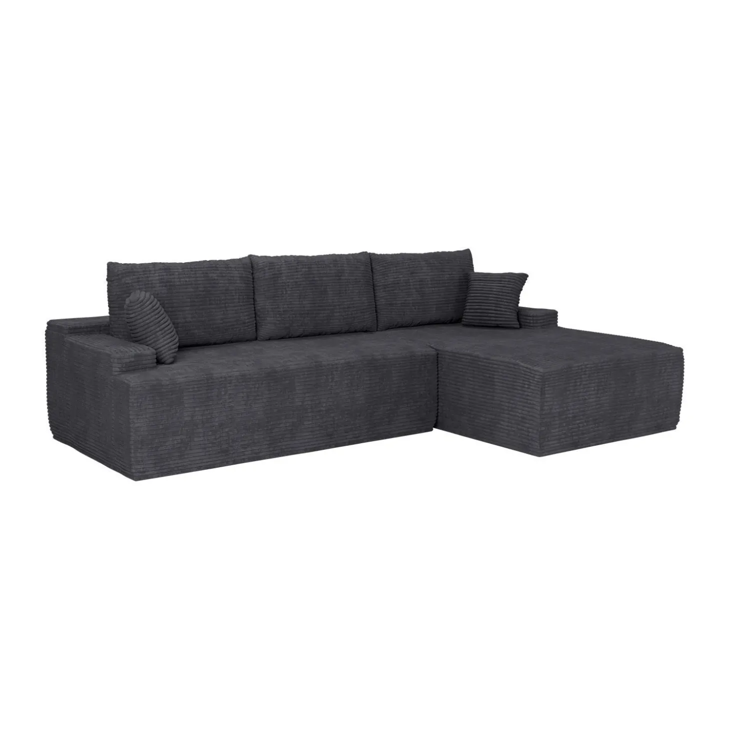 Sofa Coredo mit Cord Bezug & Dekokissen Gemütliche Couch mit Schaumstoff und Boxspringkern
