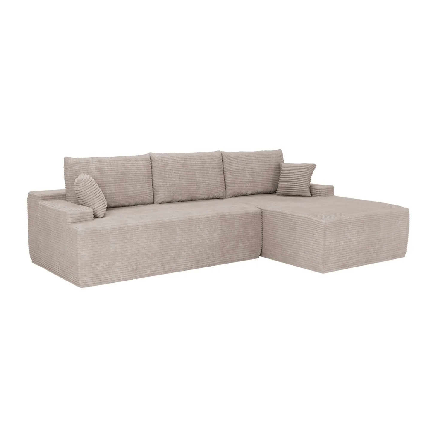 Sofa Coredo mit Cord Bezug & Dekokissen Gemütliche Couch mit Schaumstoff und Boxspringkern