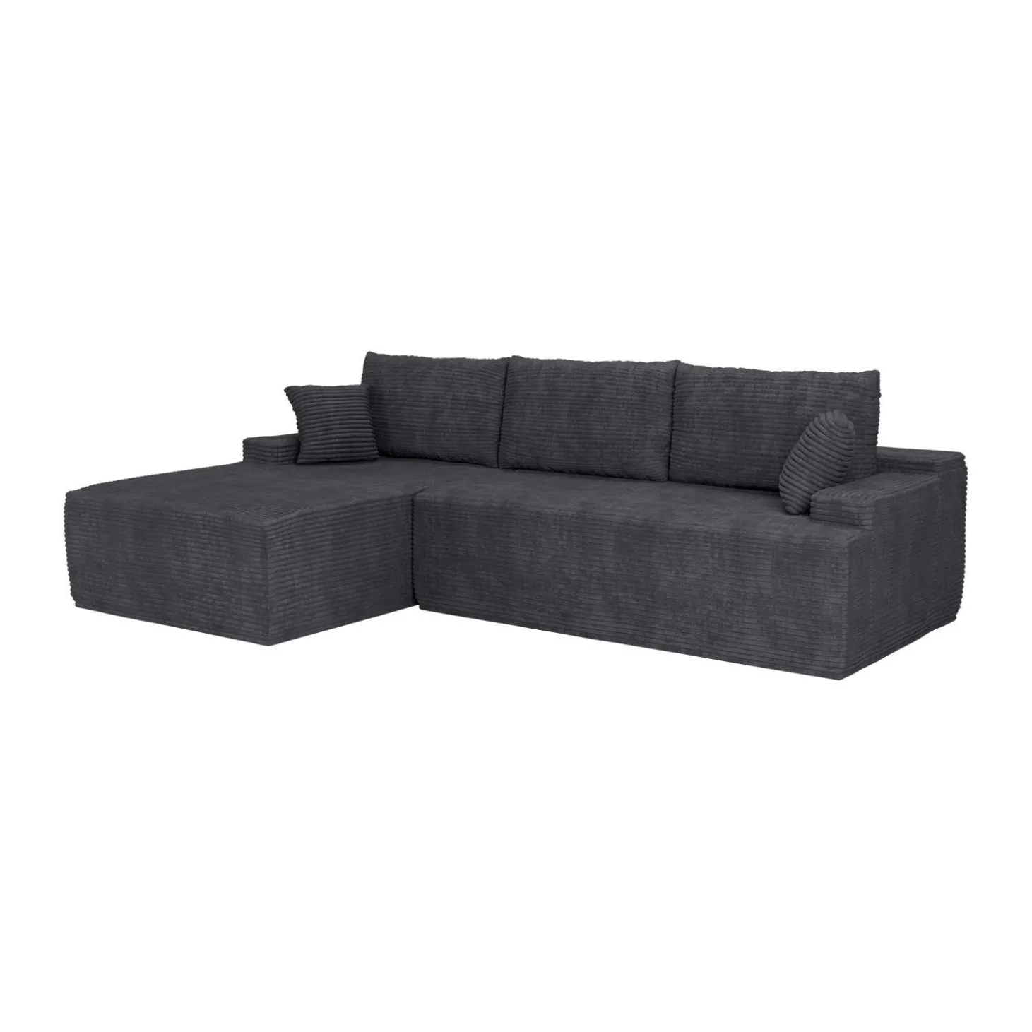 Sofa Coredo mit Cord Bezug & Dekokissen Gemütliche Couch mit Schaumstoff und Boxspringkern