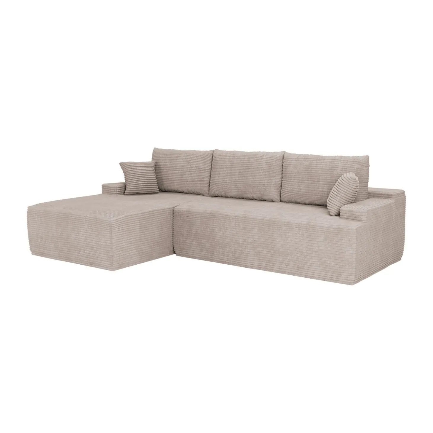 Sofa Coredo mit Cord Bezug & Dekokissen Gemütliche Couch mit Schaumstoff und Boxspringkern
