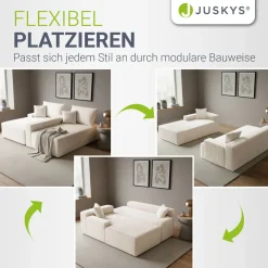 Sofa Coredo mit Cord Bezug & Dekokissen Gemütliche Couch mit Schaumstoff und Boxspringkern