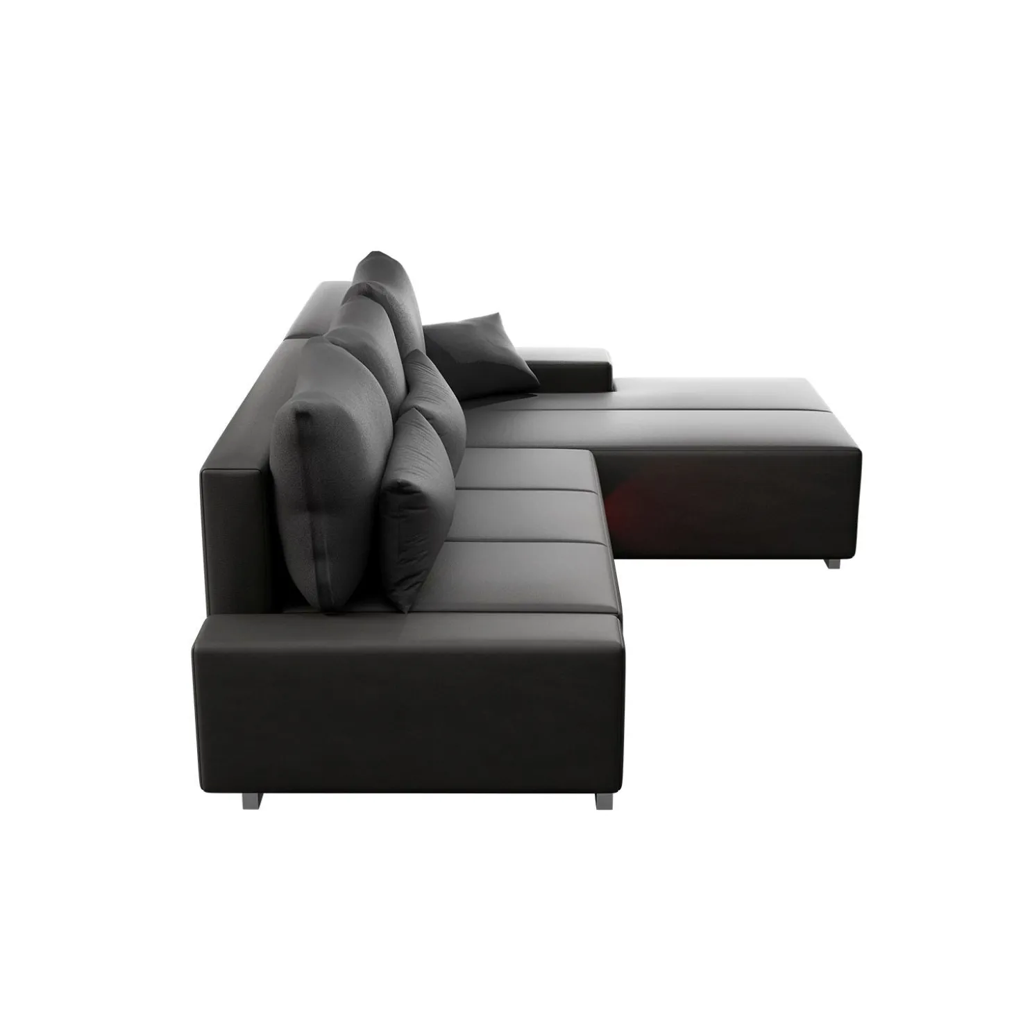Sofa Davos mit LED Gemütliche Couch in L-Form mit Schlaffunktion