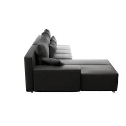 Sofa Davos mit LED Gemütliche Couch in L-Form mit Schlaffunktion