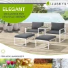 Sofa Gartenmöbel Set Bari Moderne Gartenlounge aus Metall & Polywood