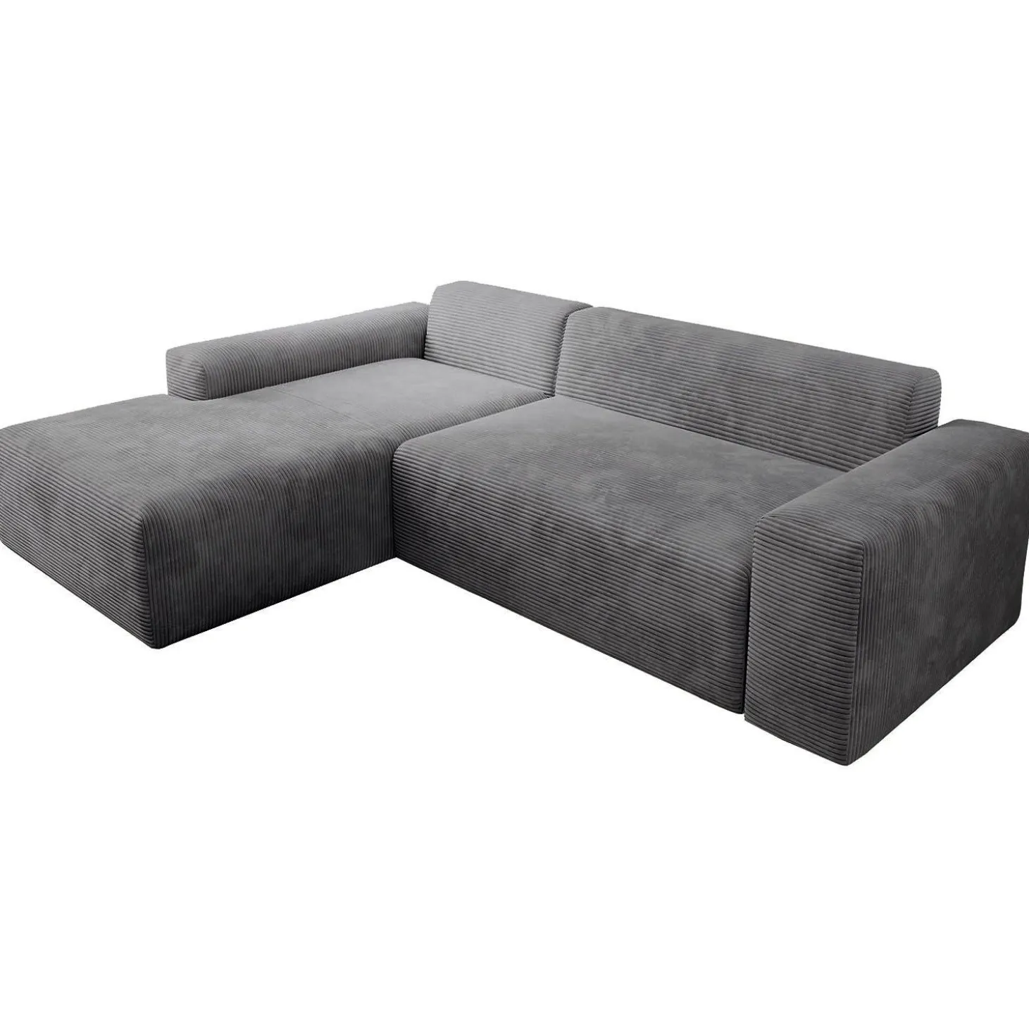Sofa in L-Form Vals Gemütliche Couch in Cord-Optik