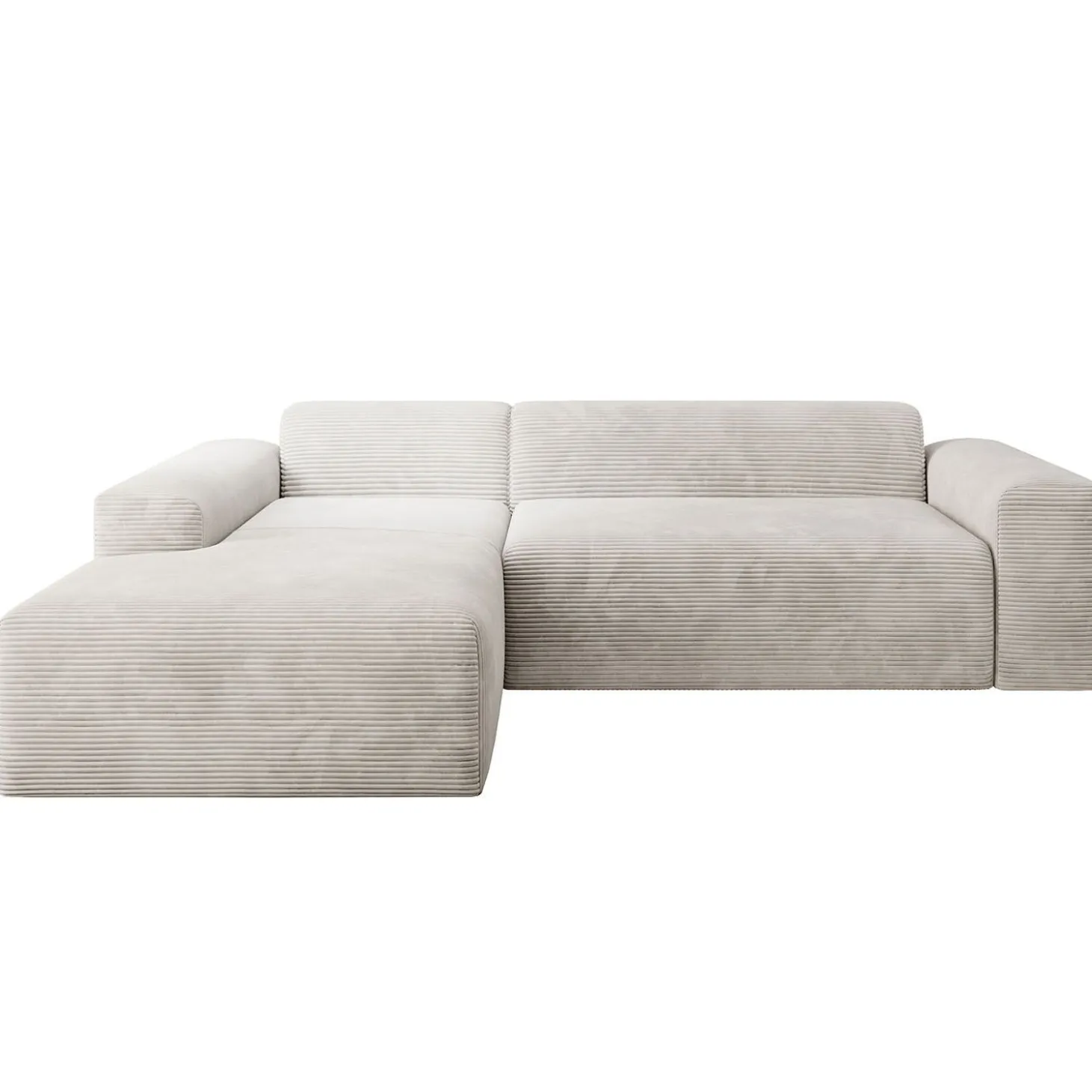 Sofa in L-Form Vals Gemütliche Couch in Cord-Optik