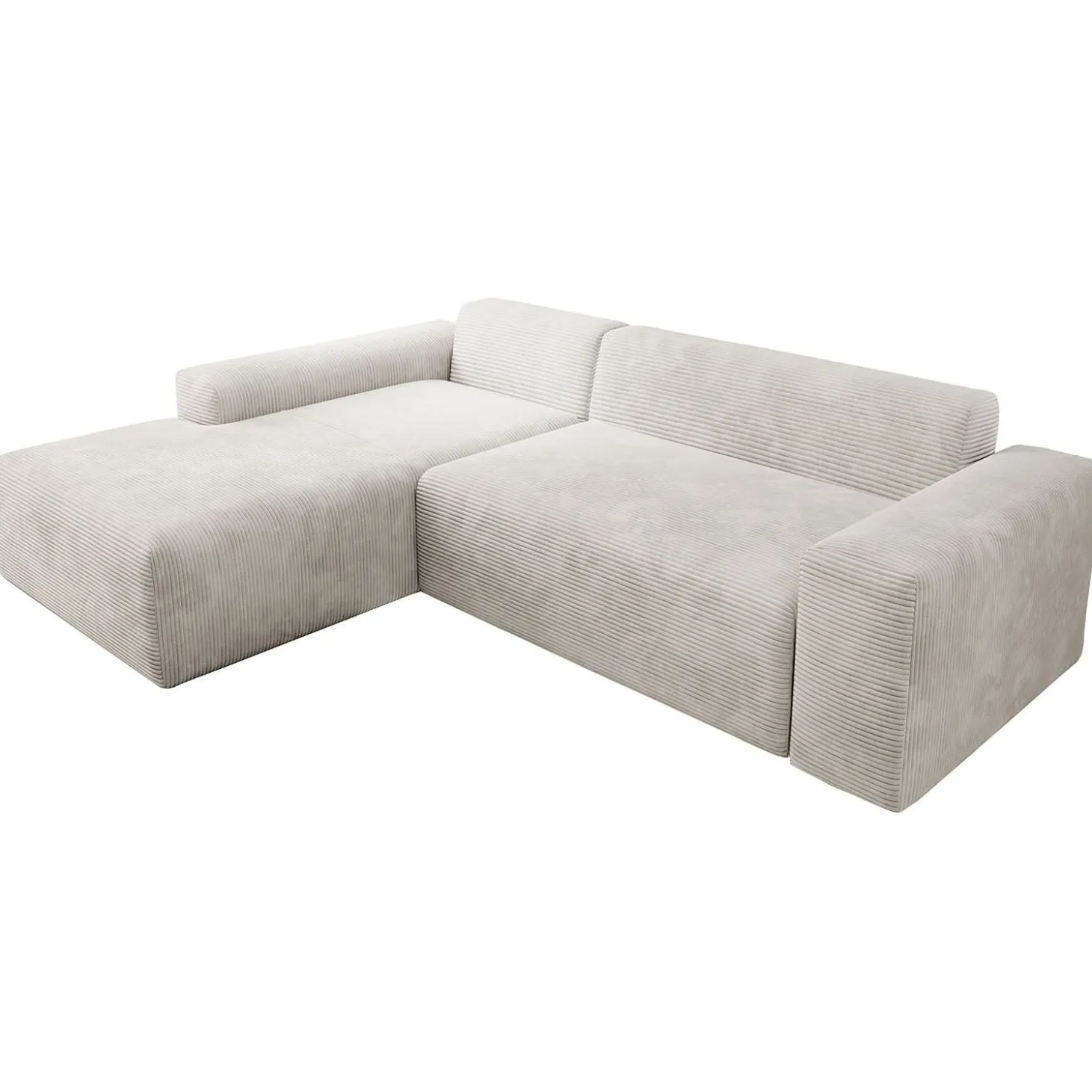 Sofa in L-Form Vals Gemütliche Couch in Cord-Optik