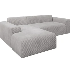 Sofa in L-Form Vals Gemütliche Couch in Cord-Optik