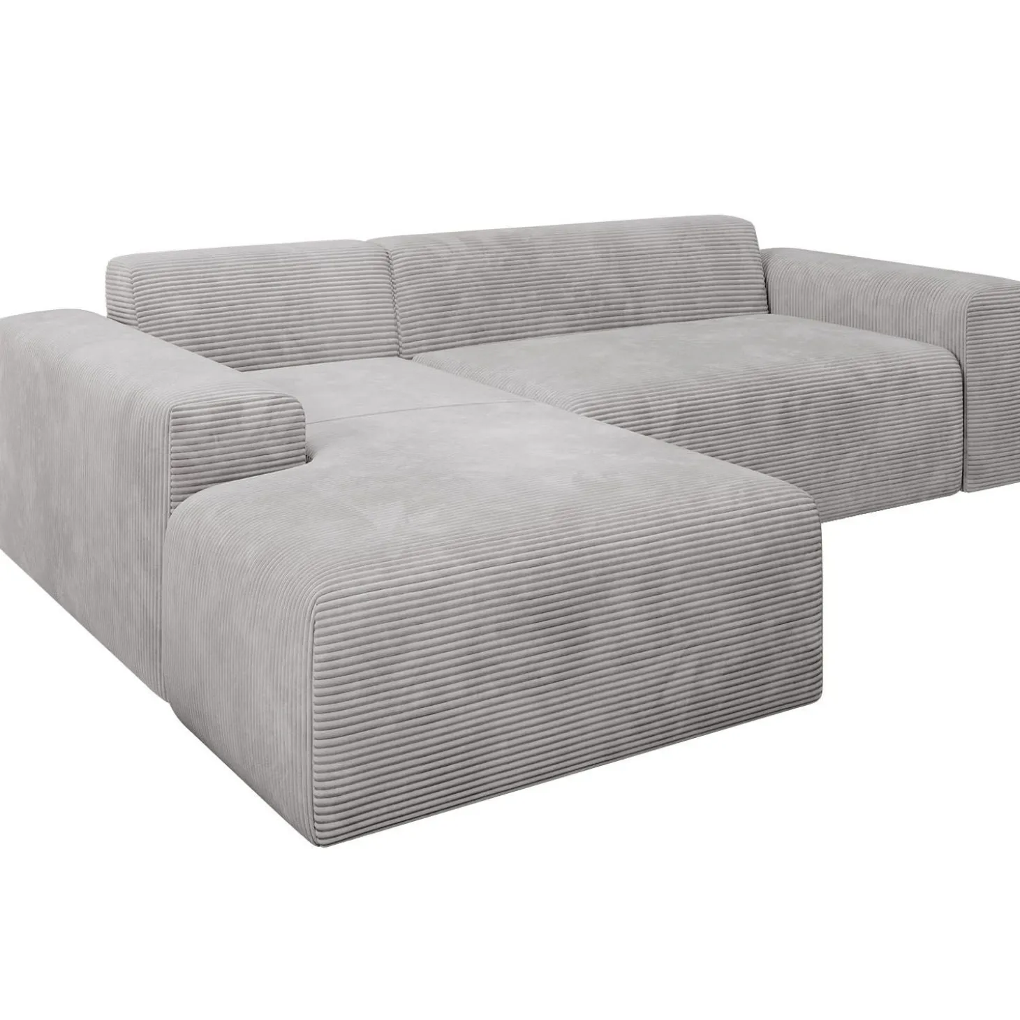 Sofa in L-Form Vals Gemütliche Couch in Cord-Optik