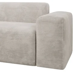 Sofa in L-Form Vals Gemütliche Couch in Cord-Optik