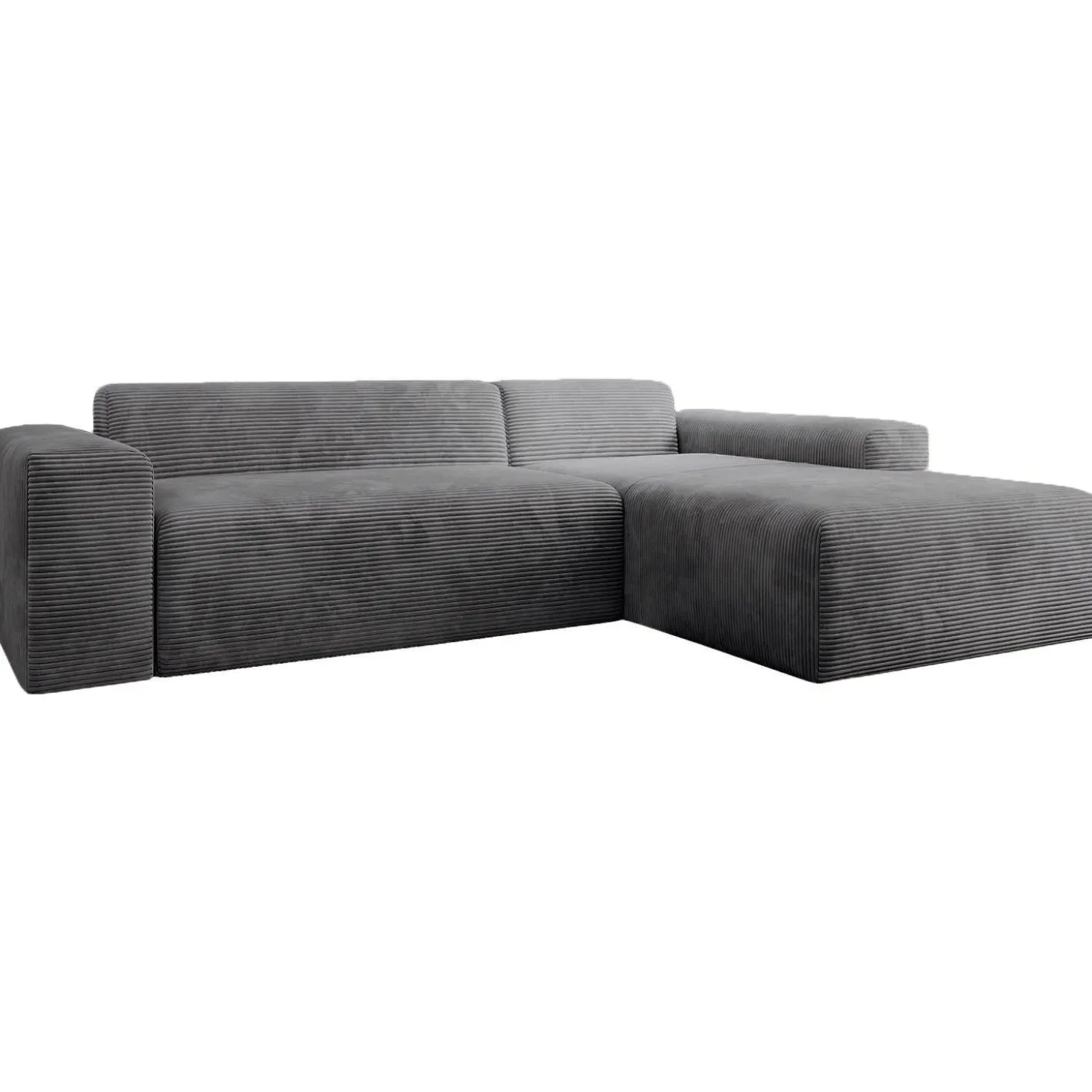 Sofa in L-Form Vals Gemütliche Couch in Cord-Optik