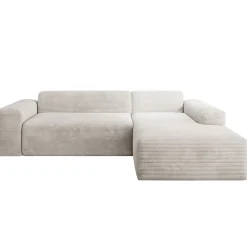 Sofa in L-Form Vals Gemütliche Couch in Cord-Optik