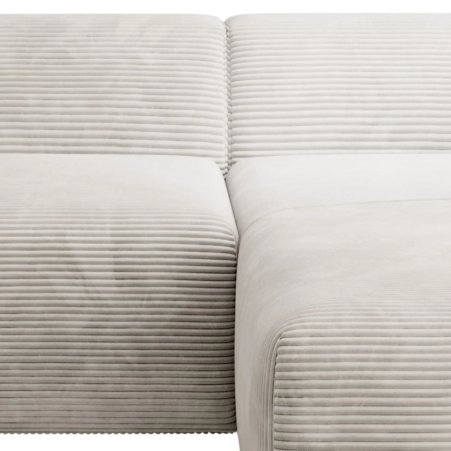 Sofa in L-Form Vals Gemütliche Couch in Cord-Optik