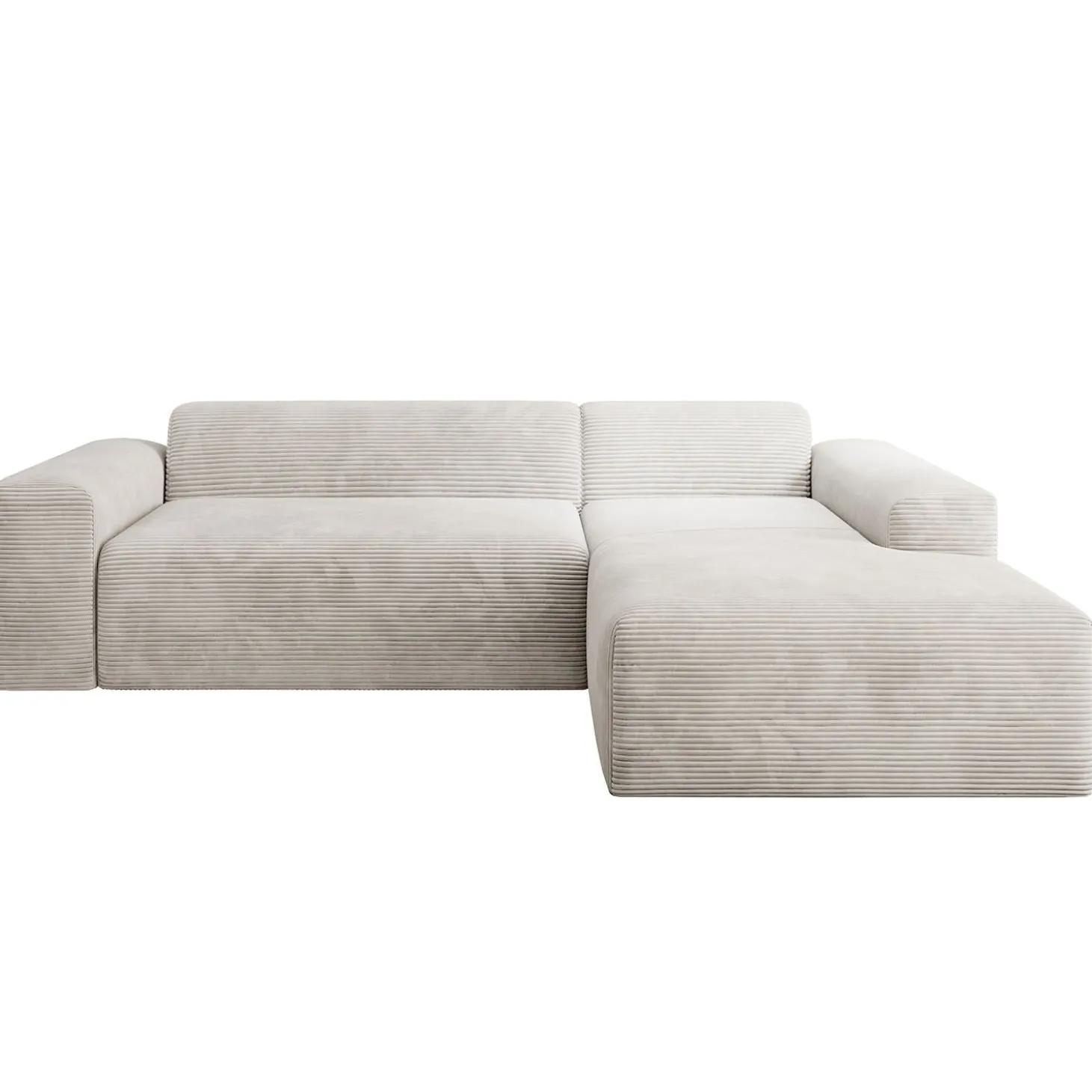 Sofa in L-Form Vals Gemütliche Couch in Cord-Optik