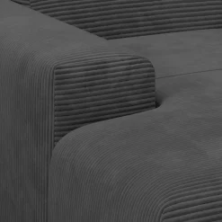Sofa in L-Form Vals Gemütliche Couch in Cord-Optik