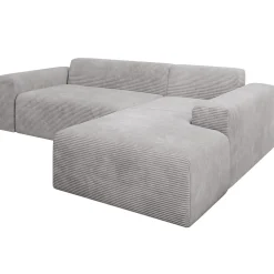Sofa in L-Form Vals Gemütliche Couch in Cord-Optik